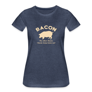 Bacon - Women’s Premium T-Shirt - heather blue