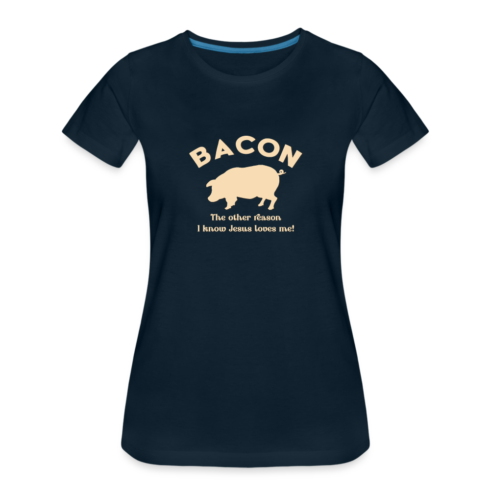 Bacon - Women’s Premium T-Shirt - deep navy