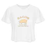 Bacon - Women's Cropped T-Shirt - white