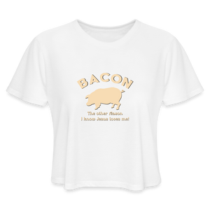 Bacon - Women's Cropped T-Shirt - white