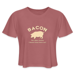 Bacon - Women's Cropped T-Shirt - mauve