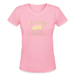 Bacon - Women's Shallow V-Neck T-Shirt - pink