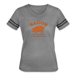 Bacon - Women’s Vintage Sport T-Shirt - heather gray/charcoal