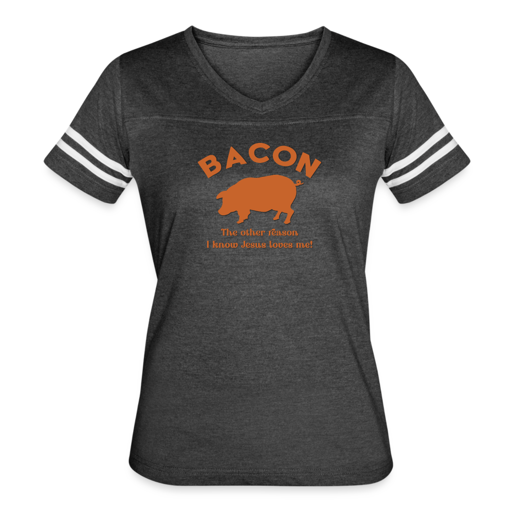 Bacon - Women’s Vintage Sport T-Shirt - vintage smoke/white
