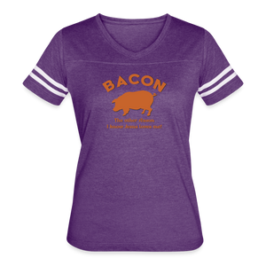 Bacon - Women’s Vintage Sport T-Shirt - vintage purple/white