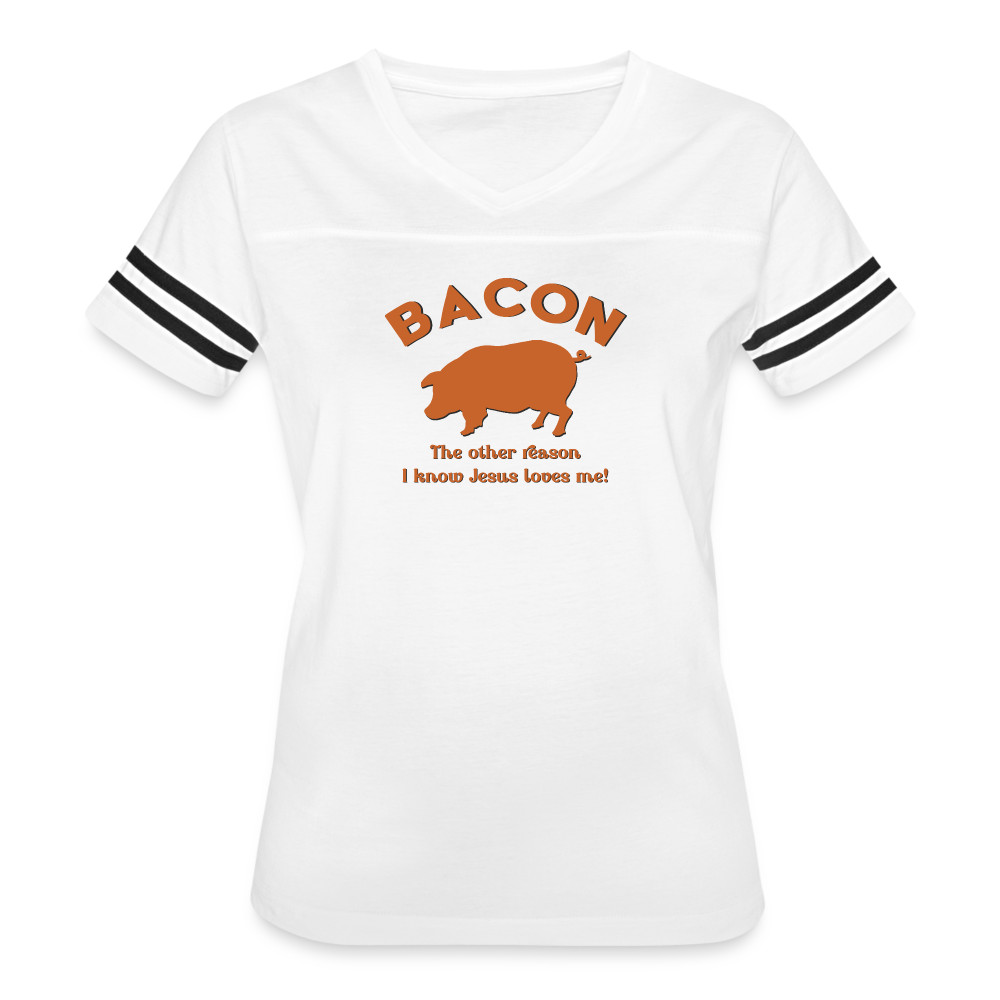 Bacon - Women’s Vintage Sport T-Shirt - white/black