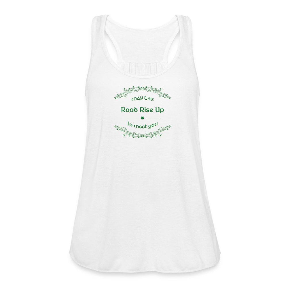 May the Road Rise Up to Meet You - Women's Flowy Tank Top - white