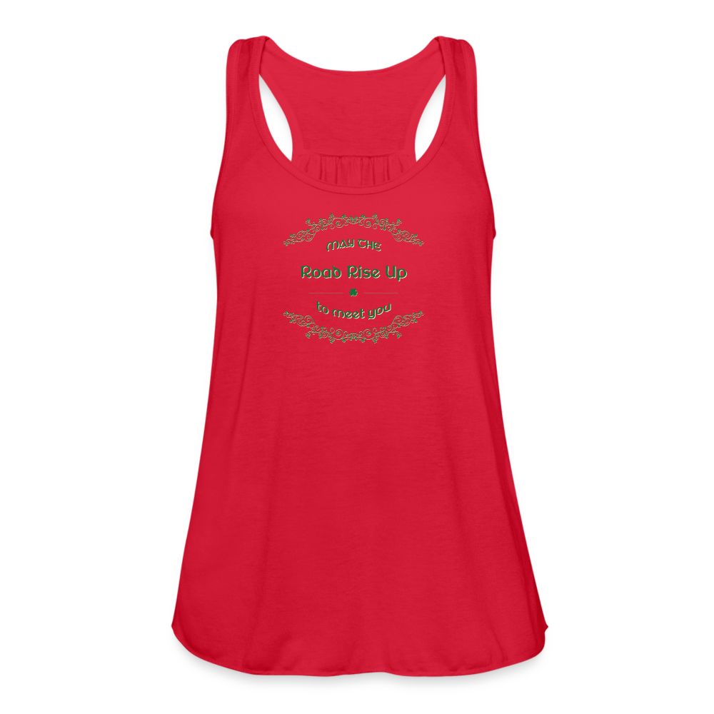 May the Road Rise Up to Meet You - Women's Flowy Tank Top - red