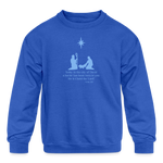A Savior Has Been Born - Kids' Crewneck Sweatshirt - royal blue