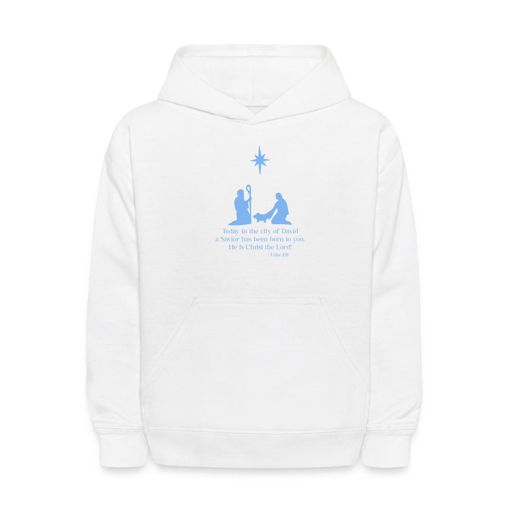 A Savior Has Been Born - Kids' Hoodie - white