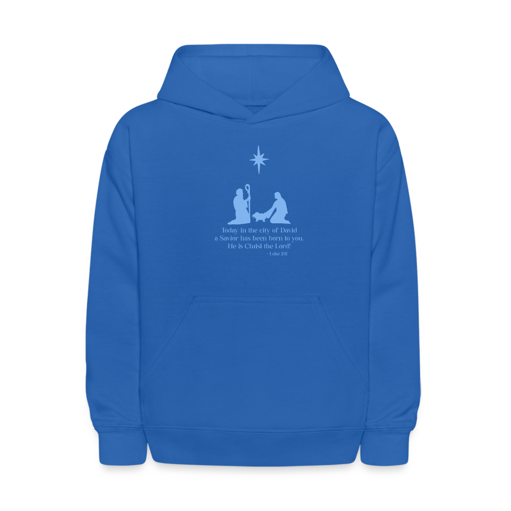 A Savior Has Been Born - Kids' Hoodie - royal blue