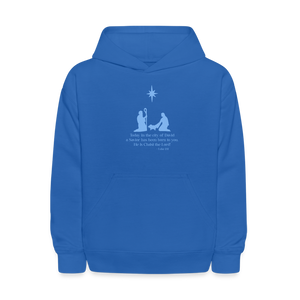 A Savior Has Been Born - Kids' Hoodie - royal blue