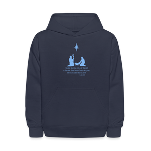A Savior Has Been Born - Kids' Hoodie - navy