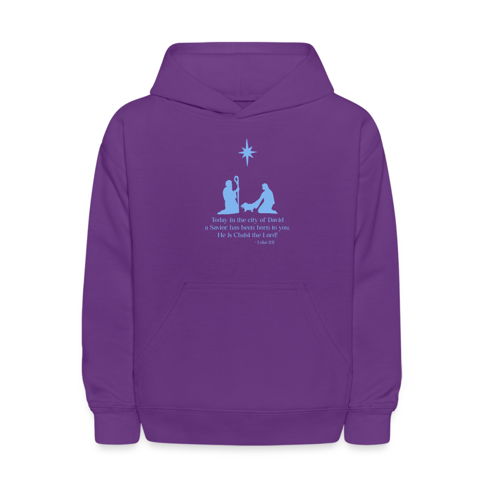 A Savior Has Been Born - Kids' Hoodie - purple