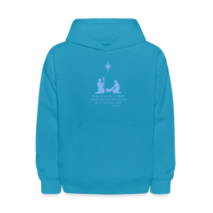A Savior Has Been Born - Kids' Hoodie - turquoise