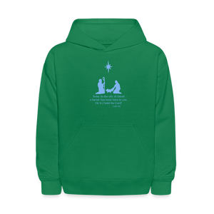 A Savior Has Been Born - Kids' Hoodie - kelly green