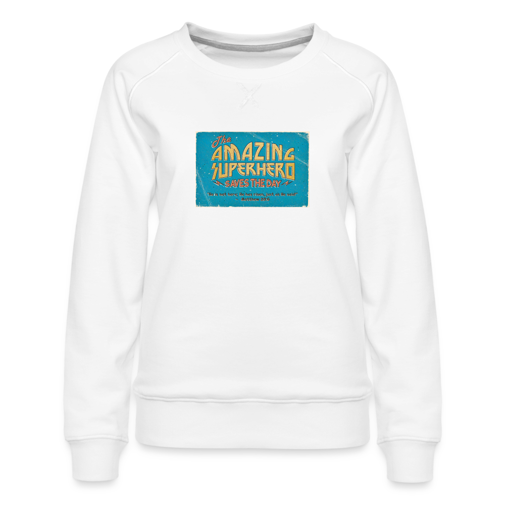 Amazing Superhero - Women’s Premium Sweatshirt - white