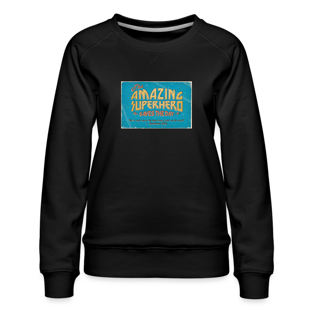 Amazing Superhero - Women’s Premium Sweatshirt - black