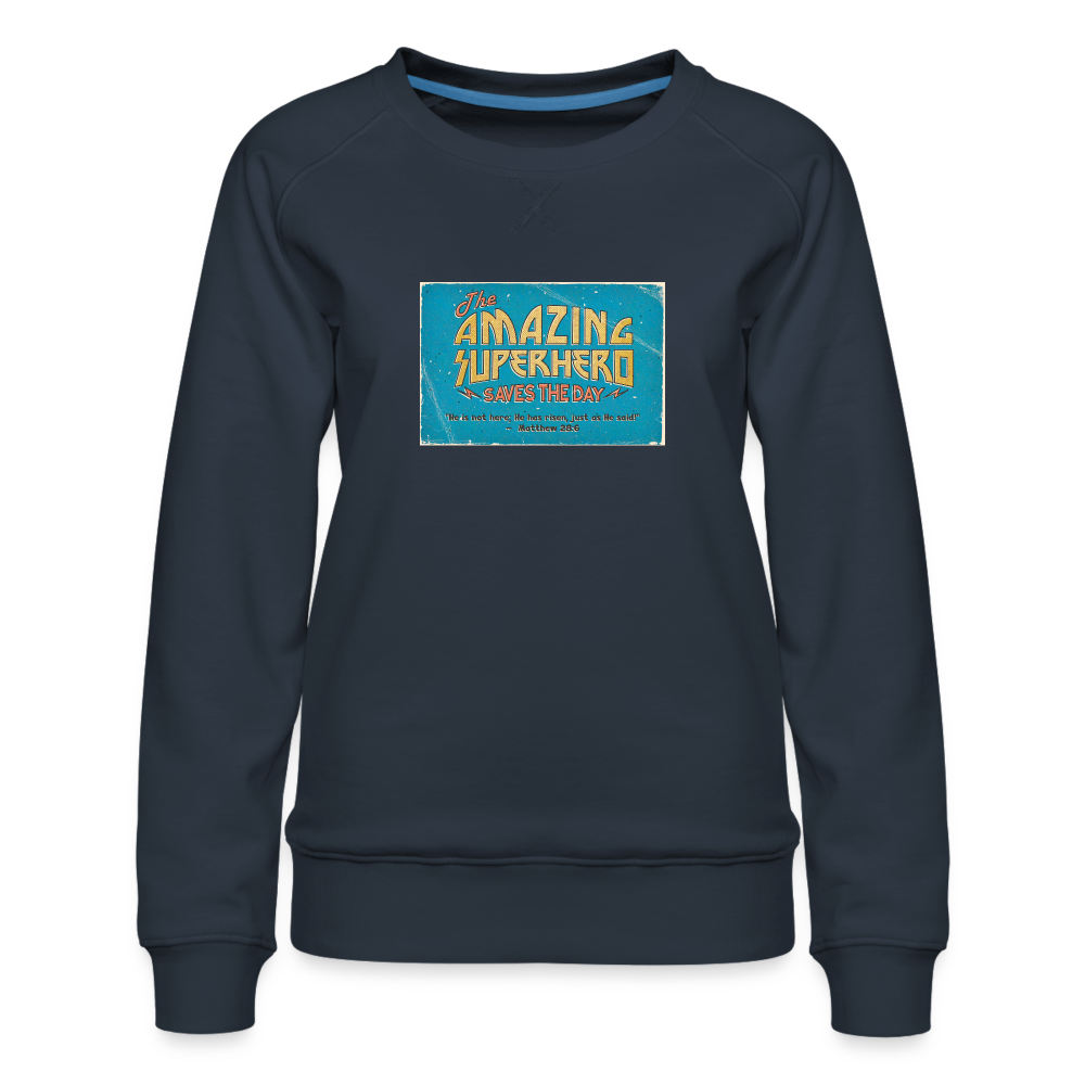 Amazing Superhero - Women’s Premium Sweatshirt - navy