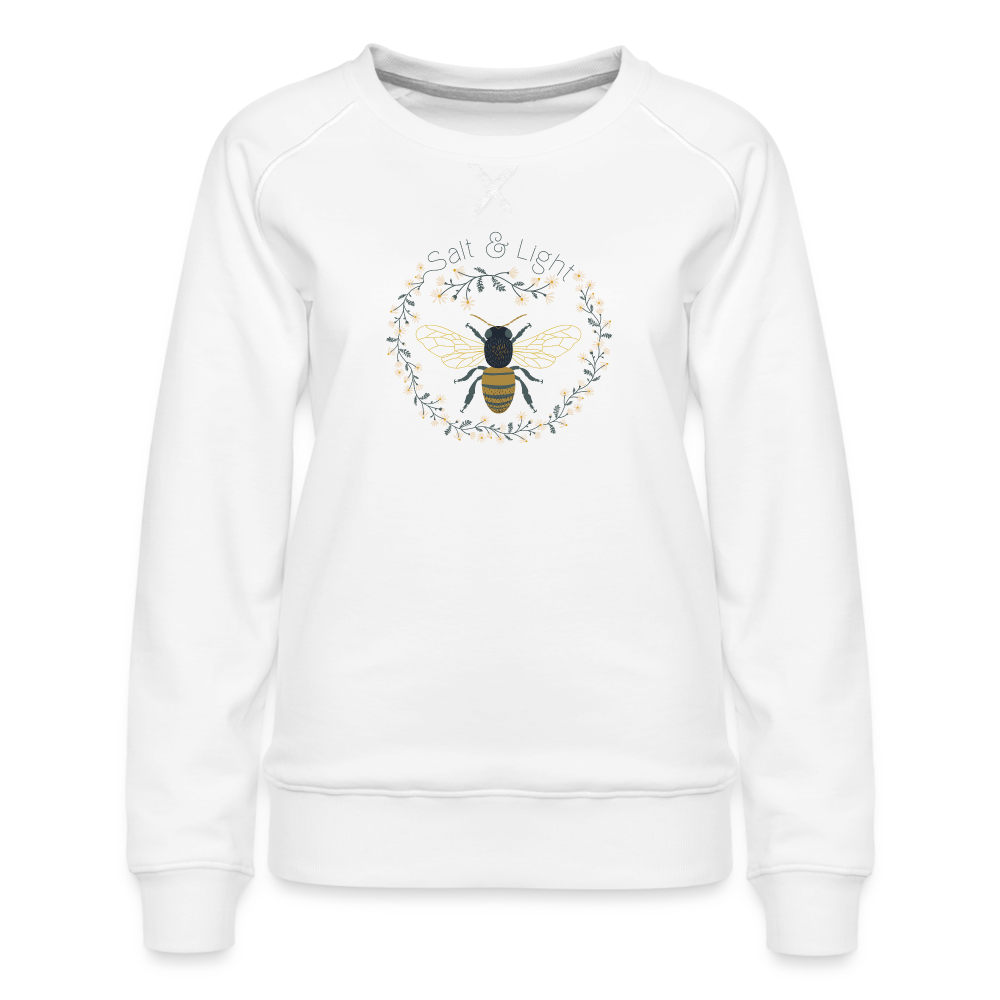 Bee Salt & Light - Women’s Premium Sweatshirt - white