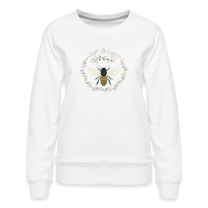 Bee Salt & Light - Women’s Premium Sweatshirt - white