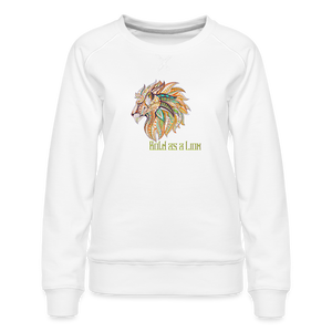 Bold as a Lion - Women’s Premium Sweatshirt - white