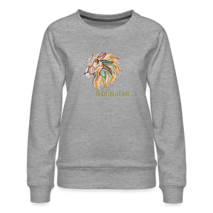 Bold as a Lion - Women’s Premium Sweatshirt - heather grey