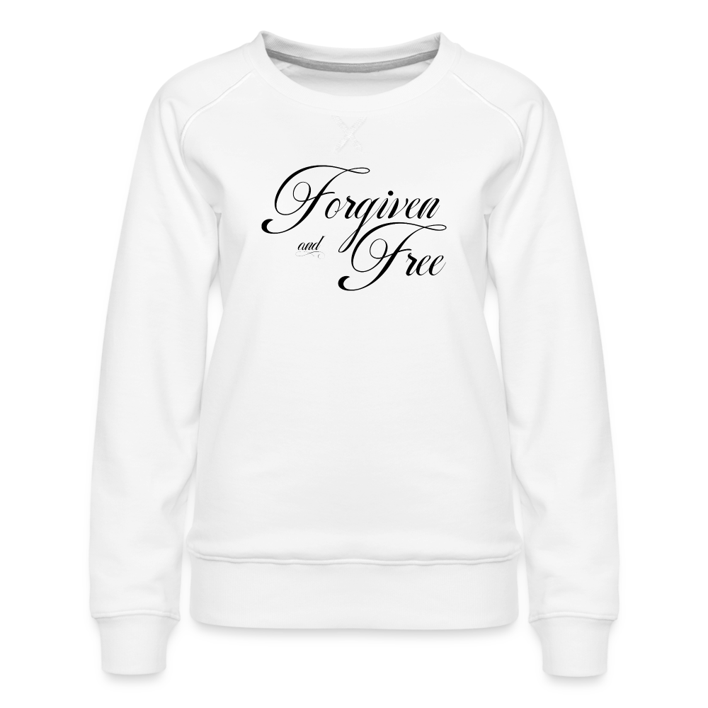 Forgiven & Free - Women’s Premium Sweatshirt - white