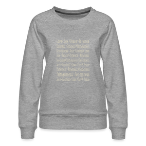 Fruit of the Spirit - Women’s Premium Sweatshirt - heather grey