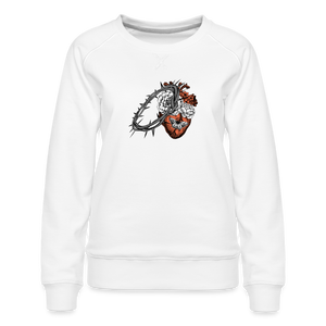 Heart for the Savior - Women’s Premium Sweatshirt - white