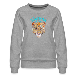 Lioness of God - Women’s Premium Sweatshirt - heather grey