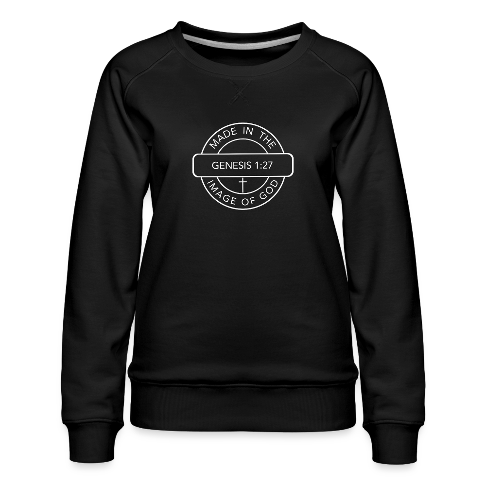 Made in the Image of God - Women’s Premium Sweatshirt - black