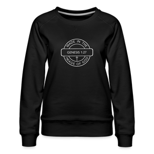 Made in the Image of God - Women’s Premium Sweatshirt - black