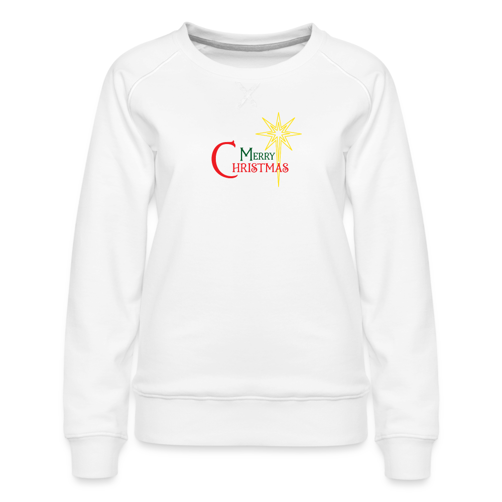 Merry Christmas - Women’s Premium Sweatshirt - white
