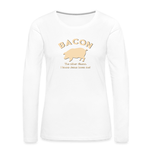 Bacon - Women's Premium Long Sleeve T-Shirt - white