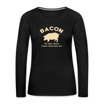 Bacon - Women's Premium Long Sleeve T-Shirt - black