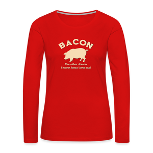Bacon - Women's Premium Long Sleeve T-Shirt - red