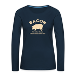 Bacon - Women's Premium Long Sleeve T-Shirt - deep navy