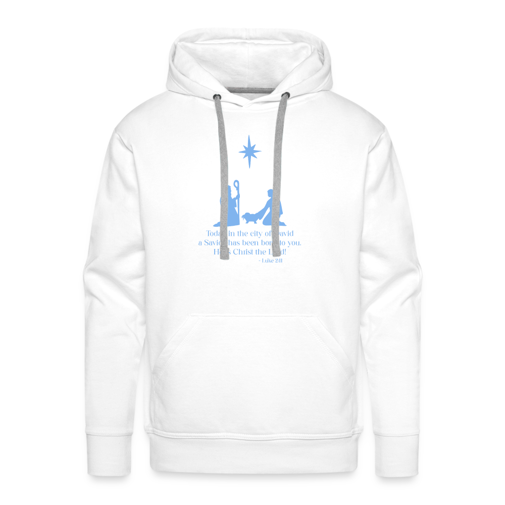 A Savior Has Been Born - Unisex Premium Hoodie - white