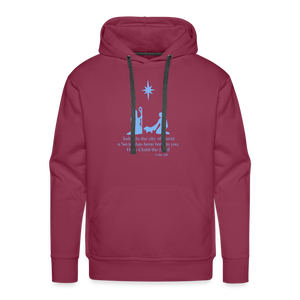 A Savior Has Been Born - Unisex Premium Hoodie - burgundy