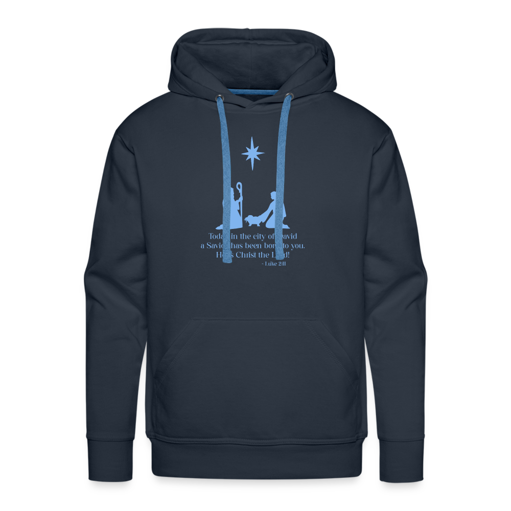 A Savior Has Been Born - Unisex Premium Hoodie - navy