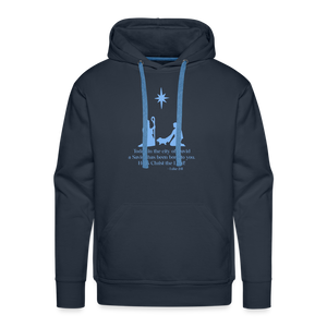 A Savior Has Been Born - Unisex Premium Hoodie - navy