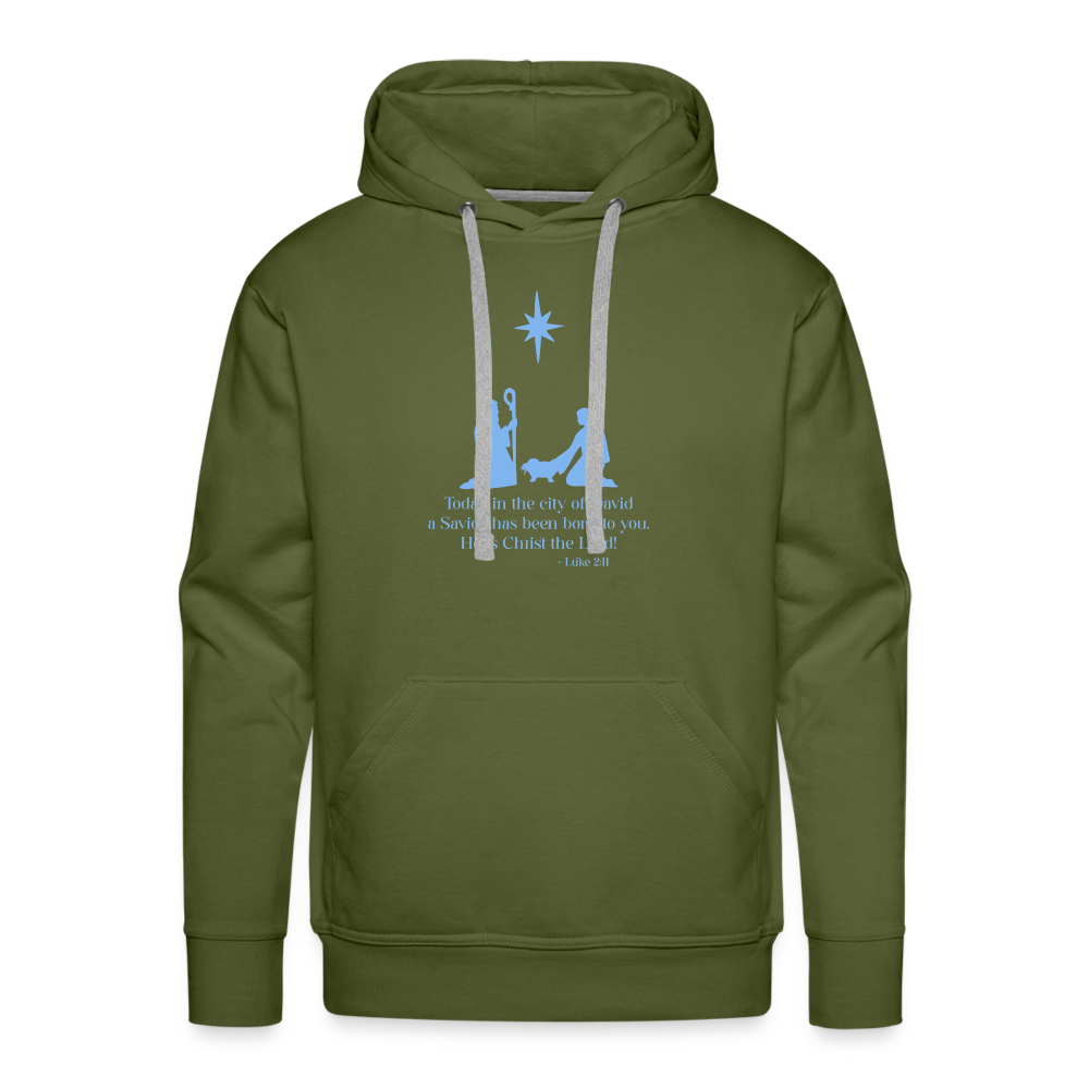 A Savior Has Been Born - Unisex Premium Hoodie - olive green