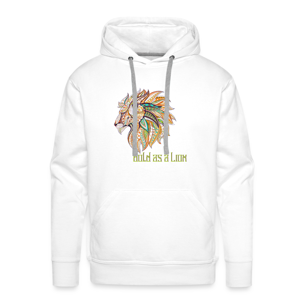 Bold as a Lion - Unisex Premium Hoodie - white