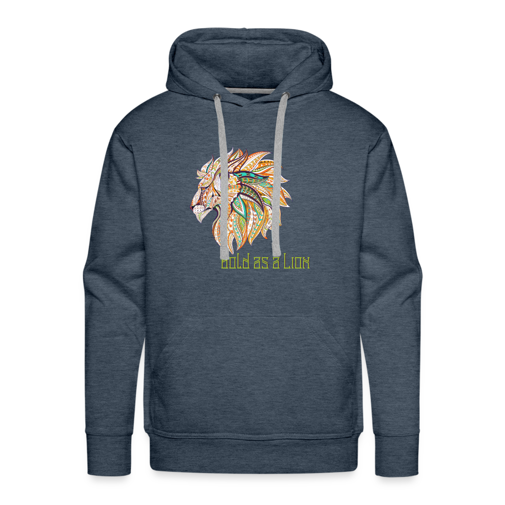 Bold as a Lion - Unisex Premium Hoodie - heather denim