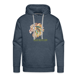 Bold as a Lion - Unisex Premium Hoodie - heather denim