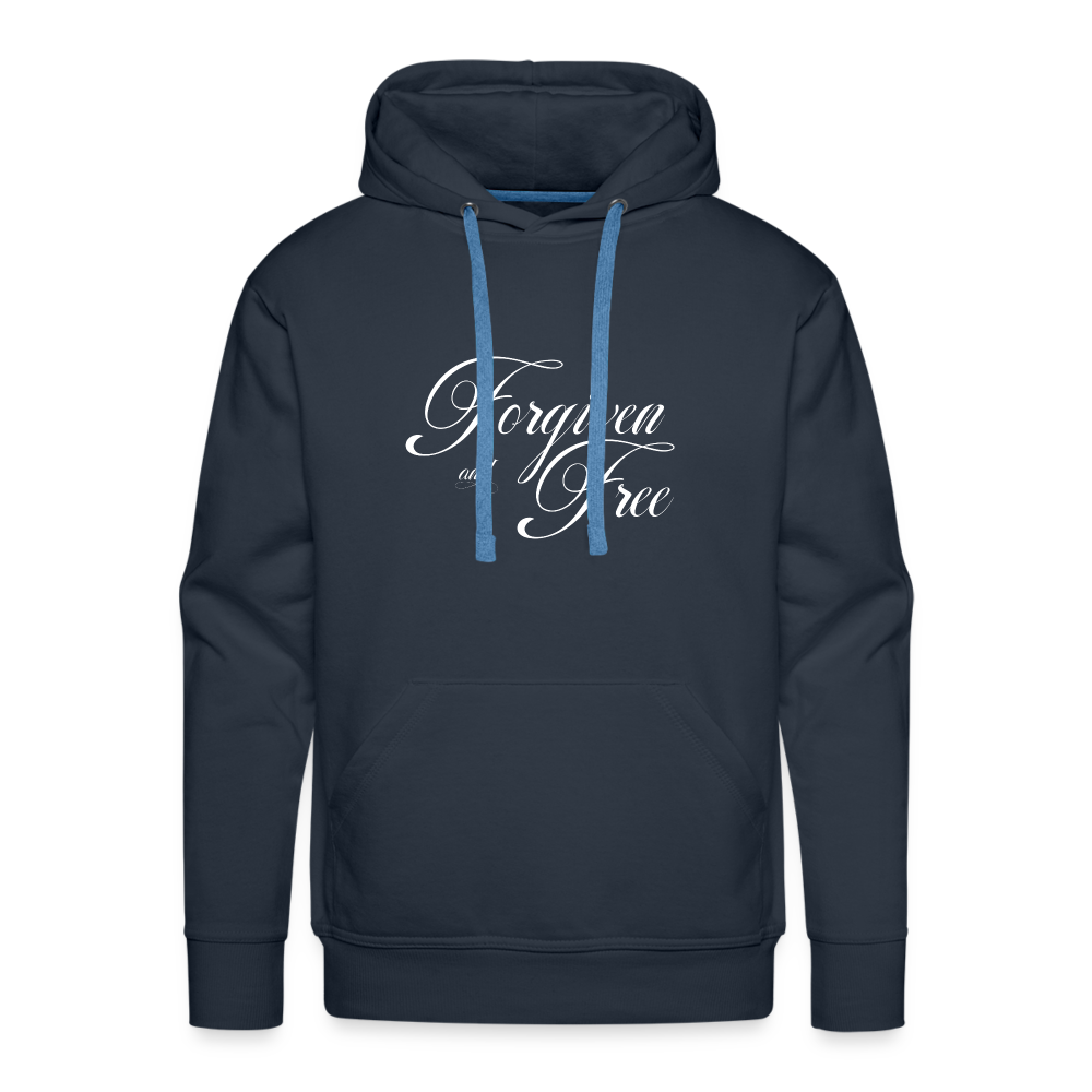 Forgiven & Free - Unisex Premium Hoodie - navy