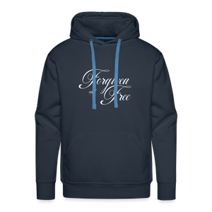 Forgiven & Free - Unisex Premium Hoodie - navy