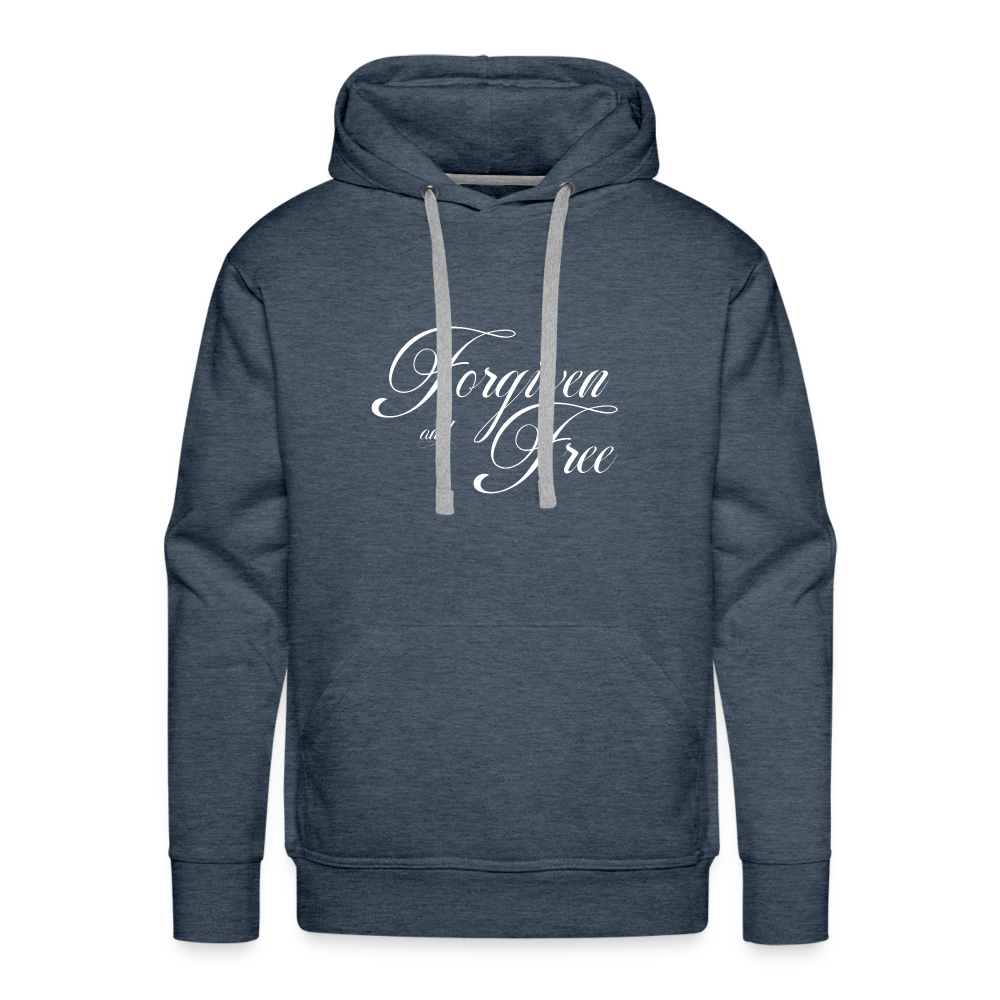 Forgiven & Free - Unisex Premium Hoodie - heather denim