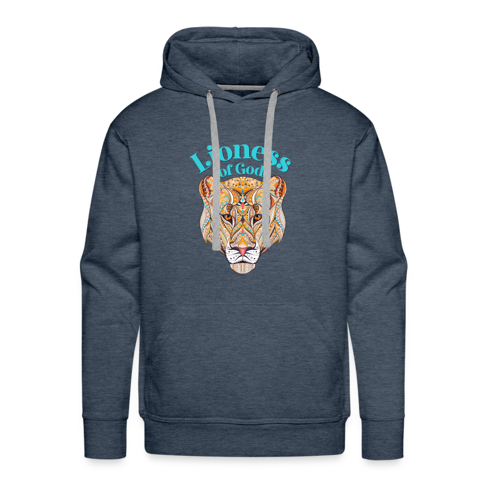 Lioness of God - Unisex Premium Hoodie - heather denim